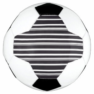 Cute black white stripes soccer ball