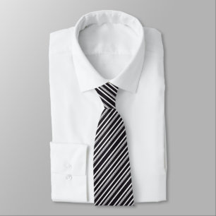 Cute black white stripes tie