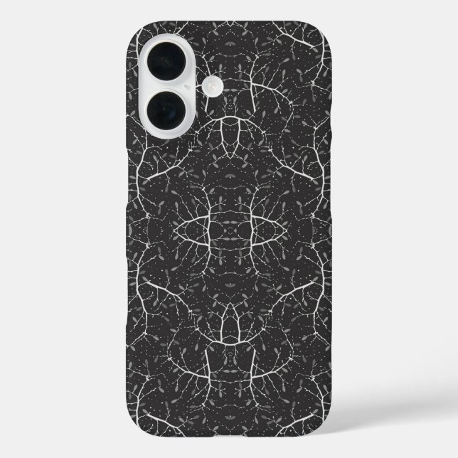 Cute black white tree pattern Case-Mate iPhone case (Back)