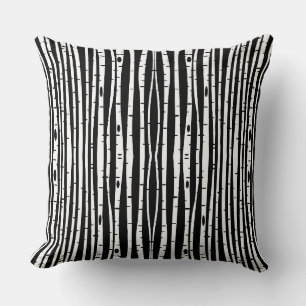 Cute black white tree pattern cushion