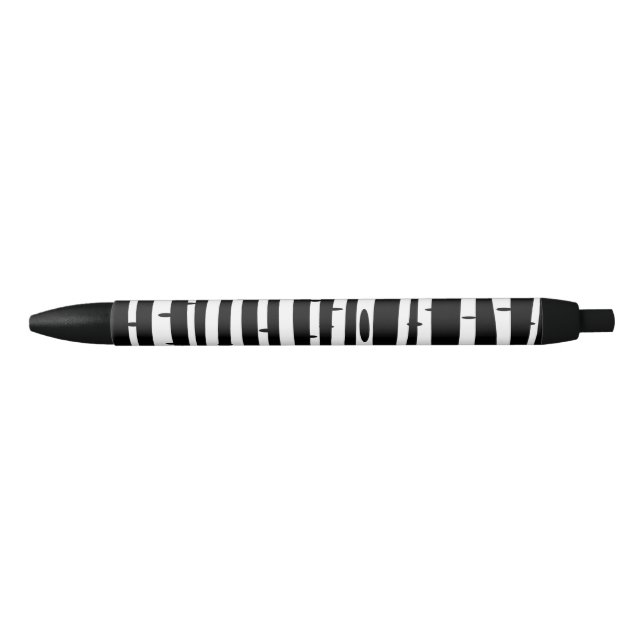 Cute black white tree pattern ink pen (Front)