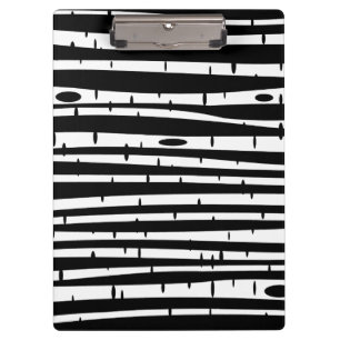 Cute black white tree pattern mouse pad drum stick clipboard