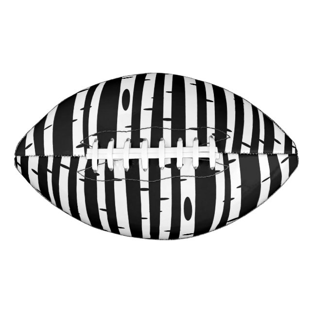 Cute black white tree pattern mouse pad football (Front)