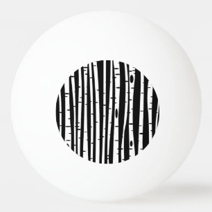 Cute black white tree pattern mouse pad ping pong ball