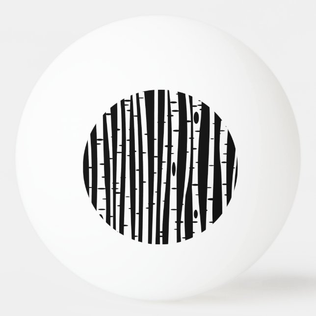 Cute black white tree pattern mouse pad ping pong ball (Front)