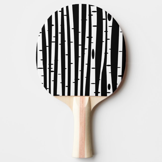 Cute black white tree pattern mouse pad ping pong paddle (Front)