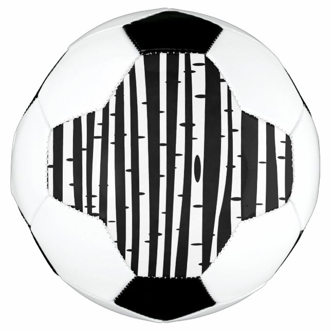Cute black white tree pattern soccer ball (Front)
