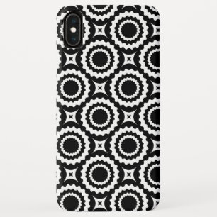 Cute black white zigzag circles pattern Case-Mate iPhone case