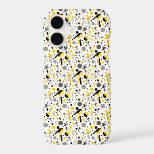 Cute black yellow football silhouette pattern