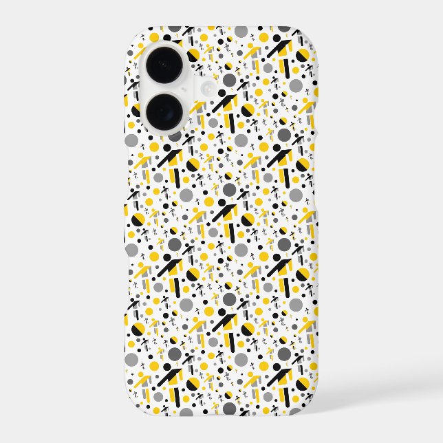 Cute black yellow football silhouette pattern (Back)