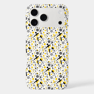 Cute black yellow football silhouette pattern