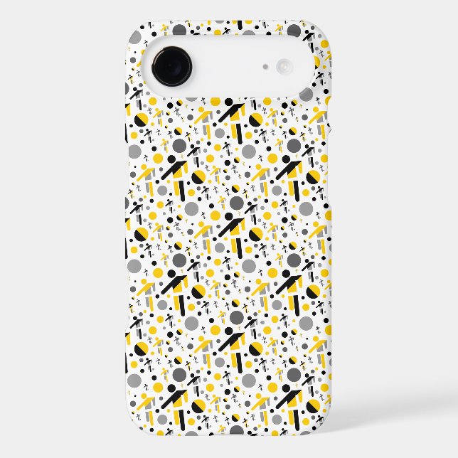 Cute black yellow football silhouette pattern (Back)