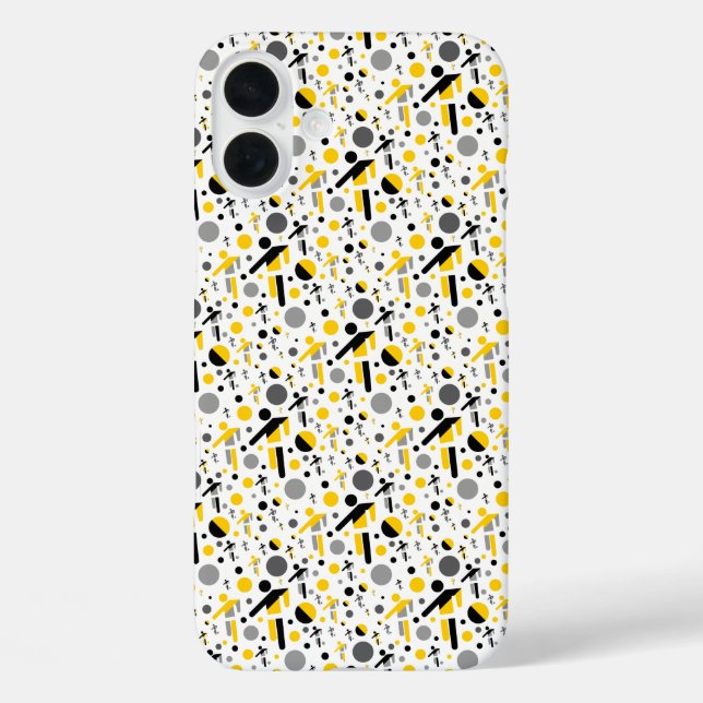 Cute black yellow football silhouette pattern Case-Mate iPhone case (Back)