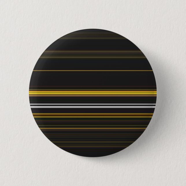 Cute black yellow stripes 6 cm round badge (Front)