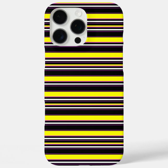 Cute black yellow stripes Case-Mate iPhone case (Back)