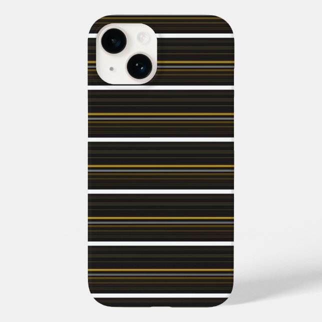 Cute black yellow stripes Case-Mate iPhone case (Back)