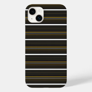 Cute black yellow stripes Case-Mate iPhone 14 plus case