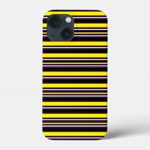Cute black yellow stripes iPhone 13 mini case