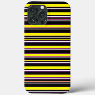 Cute black yellow stripes iPhone 13 pro max case