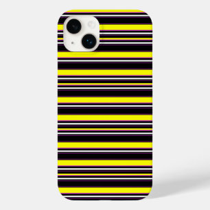 Cute black yellow stripes Case-Mate iPhone 14 plus case