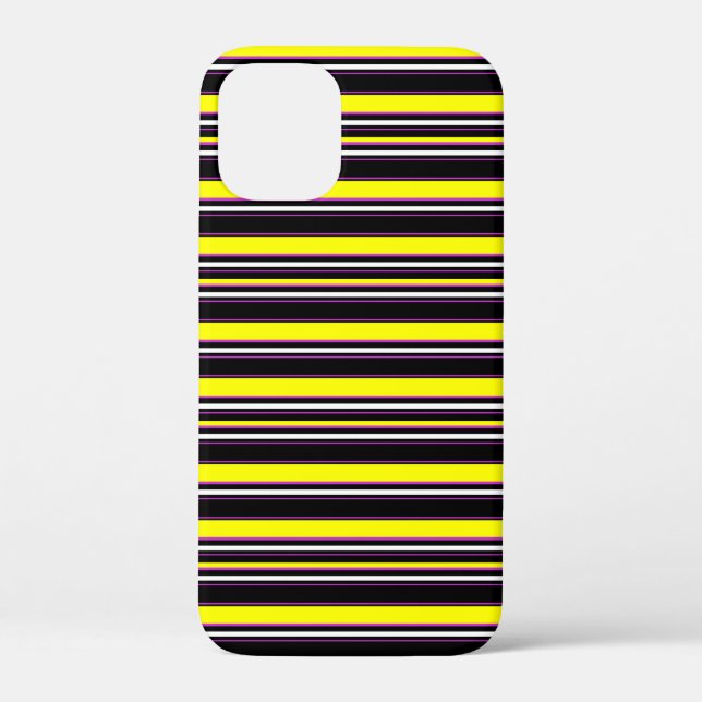 Cute black yellow stripes Case-Mate iPhone case (Back)