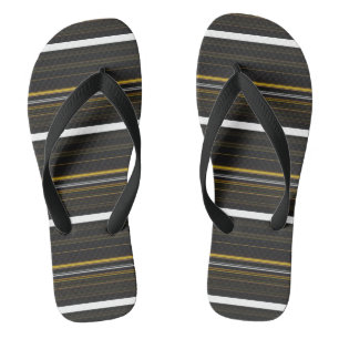 Cute black yellow stripes jandals
