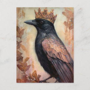 Cute Blackbird in a Crown Postcard