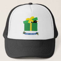 Cute Blackbird Peeking Out Of A Gift Box