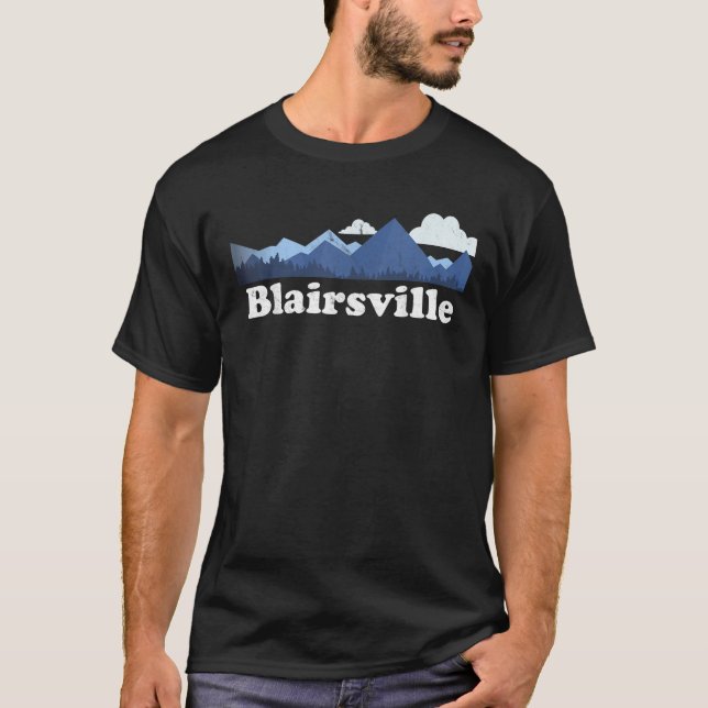 Cute Blairsville Georgia GA Retro Blue Ridge Mount T-Shirt (Front)