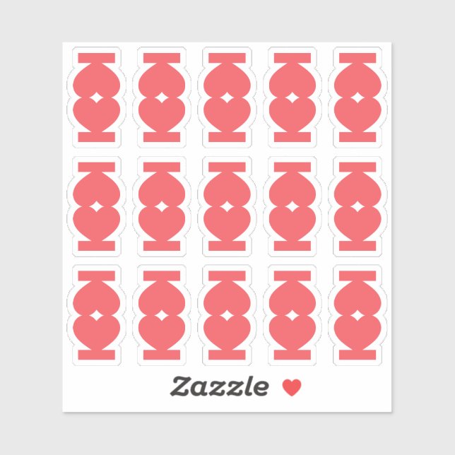 Cute Blank Heart Shape Index Tabs Journal Divider (Sheet)