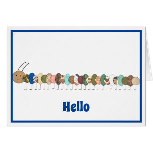Cute Blank Notecard-Caterpillar #1-Personalise It!