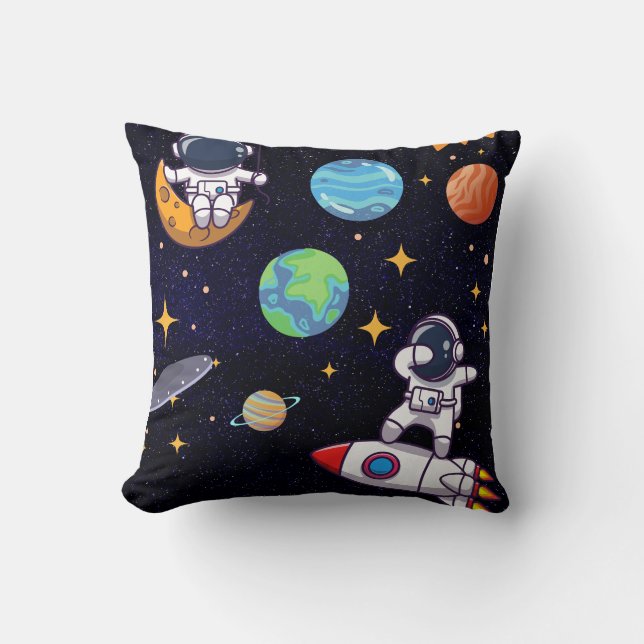 Cute Blast Off Theme Any Age  Cushion (Front)