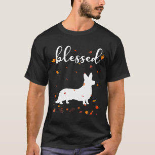 Cute Blessed Corgi Thanksgiving  Men Women T-Shirt