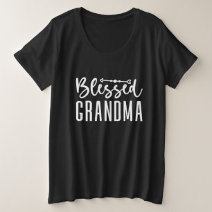 Cute Blessed Grandma word art Plus Size T-Shirt