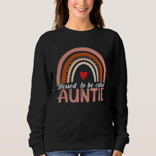Cute Blessed To Be Called Auntie Rainbow Women Mot Sweatshirt