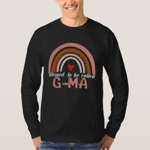 Cute Blessed To Be Called G Ma Rainbow Women Mothe T-Shirt
