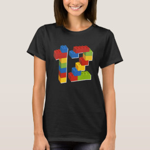 Cute Block Building 12th Birthday 12 Years Old Boy T-Shirt