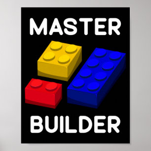 Cute Block Building Kids Toys Brick Builders Poster