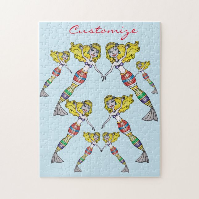 Cute Blond Mermaid Thunder_Cove Jigsaw Puzzle (Vertical)