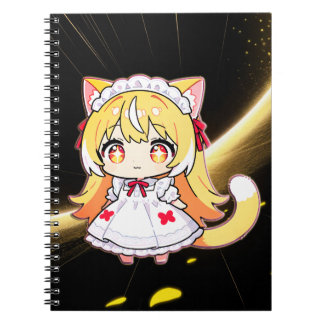Cute Blonde Chibi Catgirl - Midi Dress Notebook