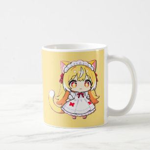 Cute Blonde Chibi Neko - Midi Dress Coffee Mug