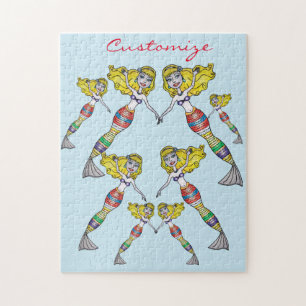 Cute Blonde Mermaid Thunder_Cove Jigsaw Puzzle