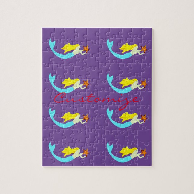 Cute Blonde Mermaids with Star Thunder_Cove Jigsaw Puzzle (Vertical)