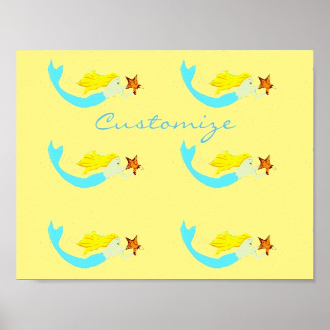 Cute Blonde Mermaids with Star Thunder_Cove Poster (Front)