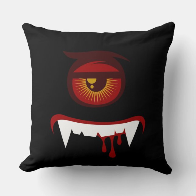 Cute blood monster face cushion (Front)