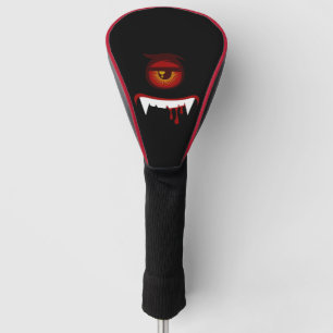 Cute blood monster face golf head cover