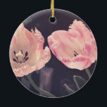 Cute Blooming Tulips -Personalised Ceramic Tree Decoration<br><div class="desc">Blooming tulips with your name.</div>