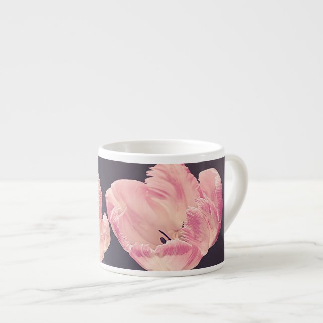 Cute Blooming Tulips -Personalised Espresso Cup (Front Right)