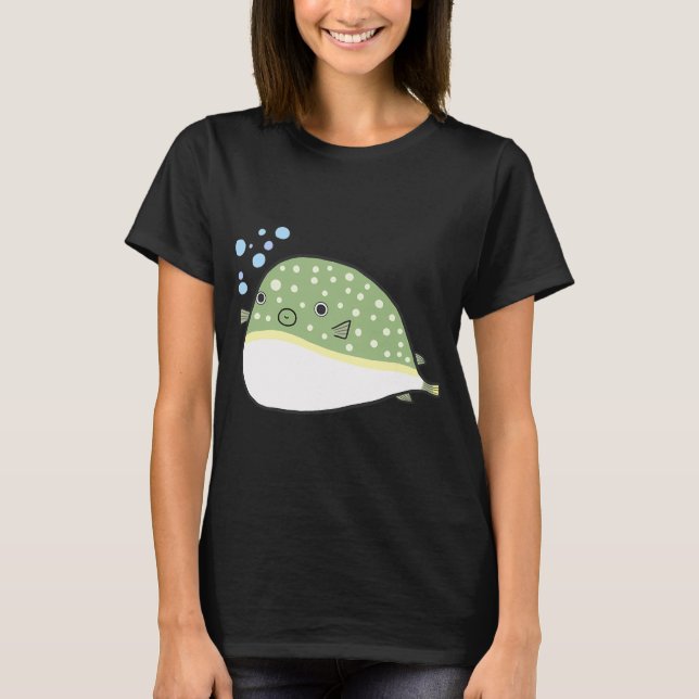 Cute Blowfish (puffer / globe fish) T-Shirt (Front)