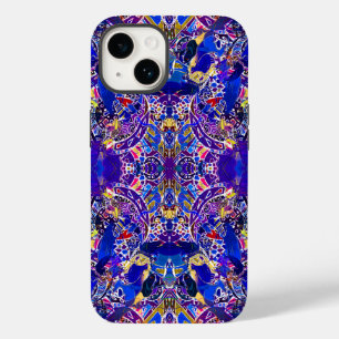 Cute blue abstract elements  throw pillow Case-Mate iPhone 14 case